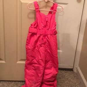 Girls pink snow suit